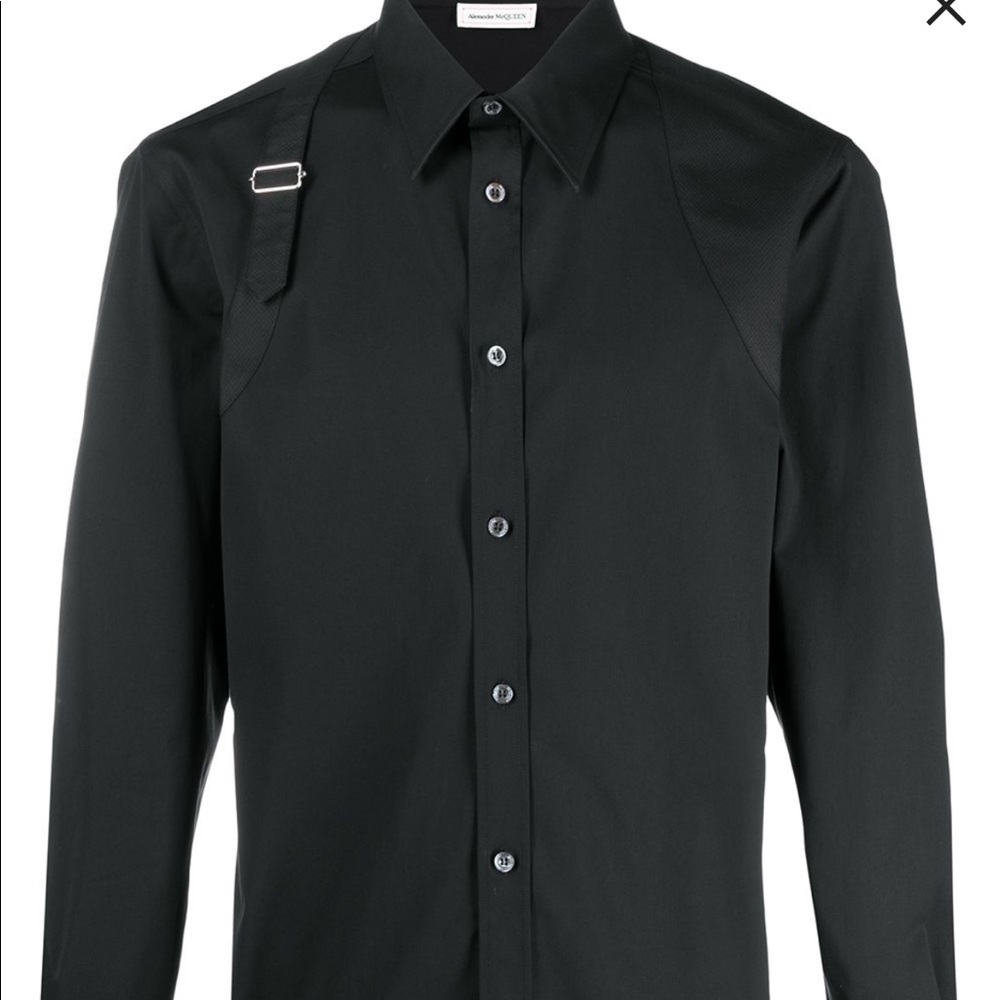 Men’s Alexander McQueen strap detail button down